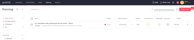 CS planning tab