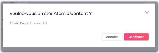 Arrêter Atomic