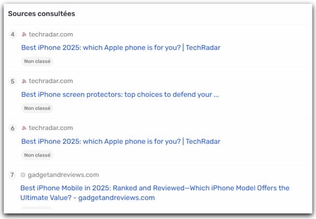 Capture sources consultées