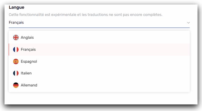 Langue Allemande dinterface