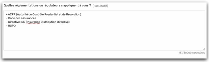 Réglementations et régulateurs agents
