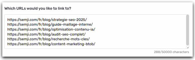 URLs internal linking agents