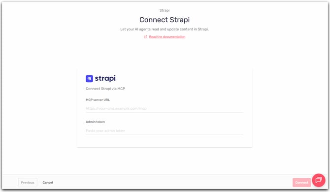 connect strapi