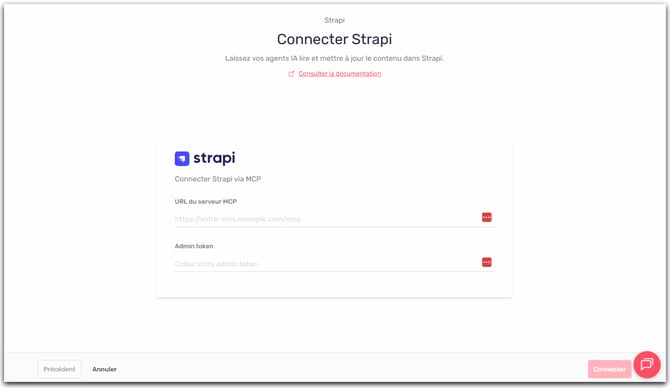 connecter strapi
