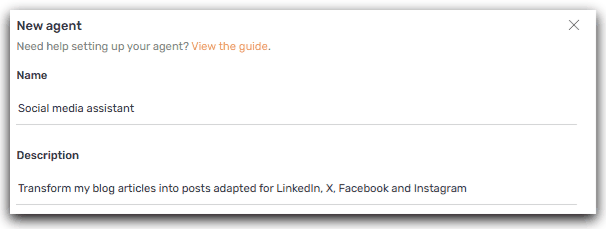 name description social agnet