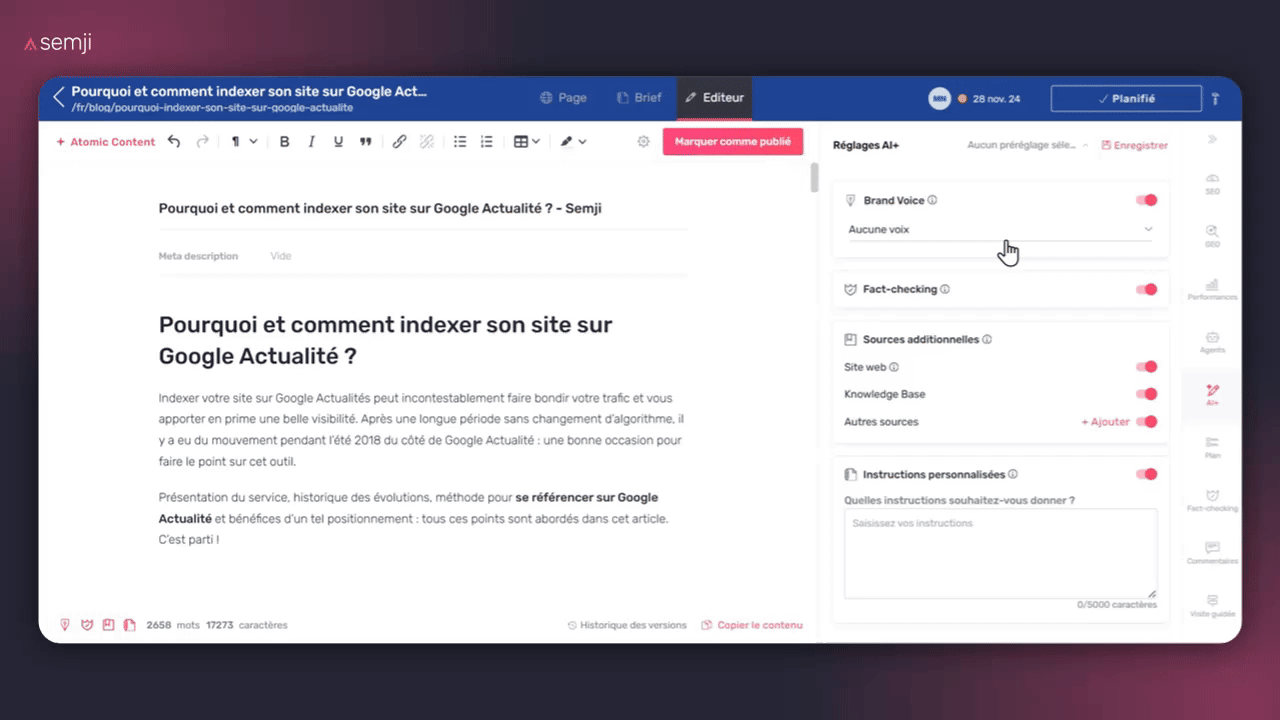 renregistrer préréglages AI+
