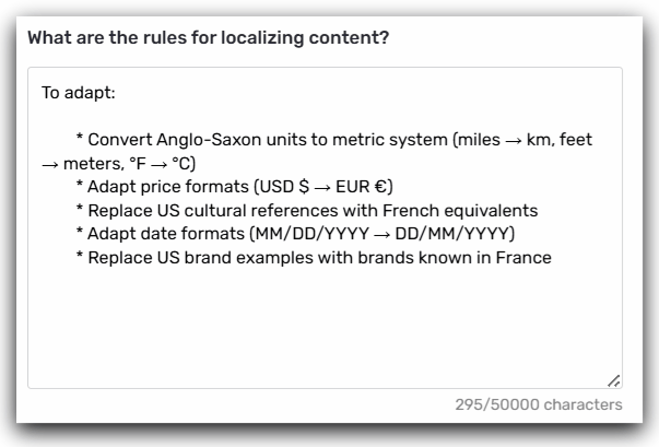 to adapt agent content localizer