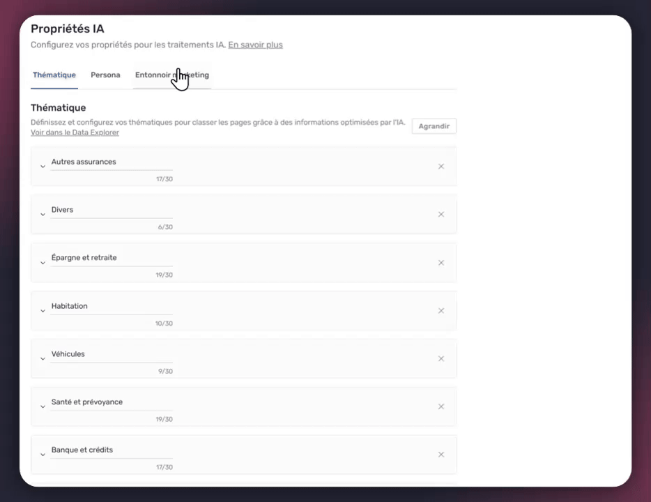 Activer auto completion