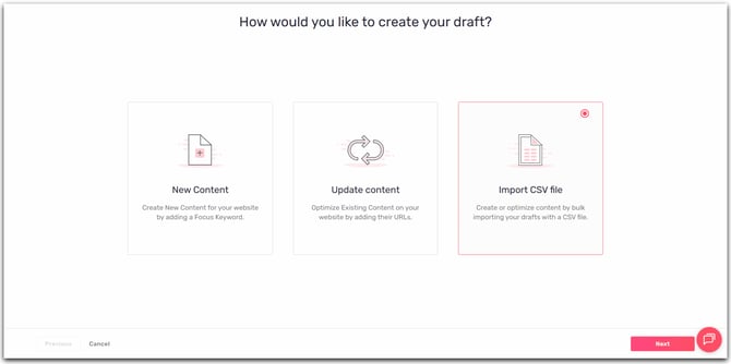 choose import csv file