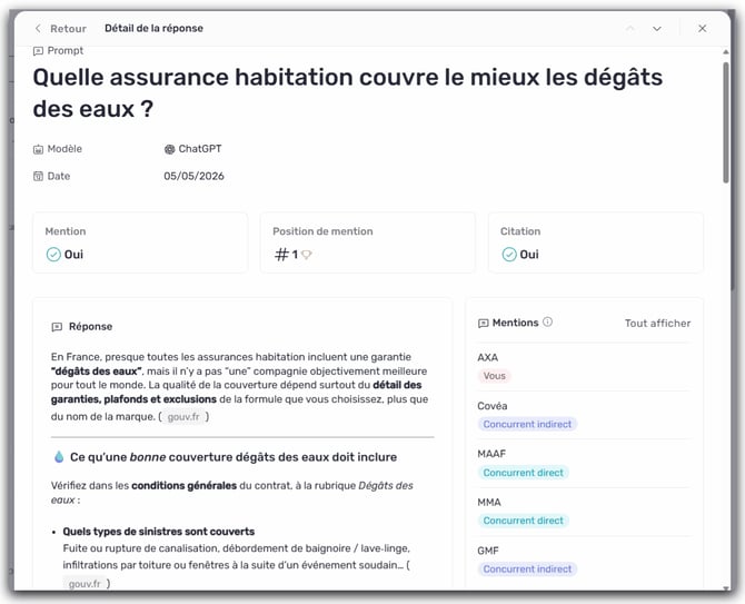 detail reponse vue du prompt