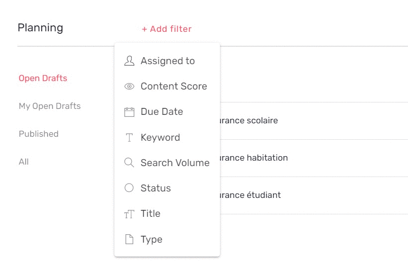 Tout savoir sur l'onglet Planning