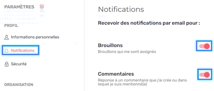 notfications Semji