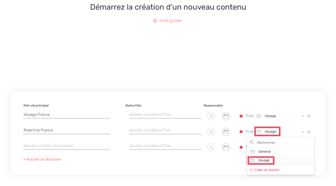sélection dossier